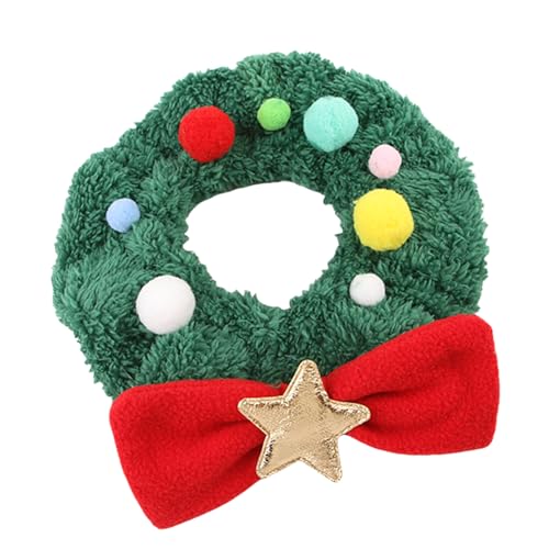 FIRSTXIU Haustier Halstuch Einzigartige Schleife Für Kleine Bis Große Hundehalsbänder Weihnachts Bowknot Stern Haustier Weihnachtskostüm von FIRSTXIU