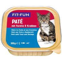 FIT+FUN Adult Paté Forelle & Krabben 16x100 g von FIT+FUN