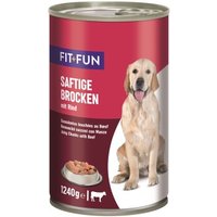 FIT+FUN Nassfutter Hund Audlt, Ragout, Rind 12x1,24 kg von FIT+FUN