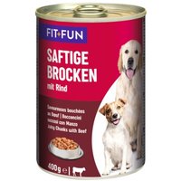 FIT+FUN Saftige Brocken Rind 12x400 g von FIT+FUN