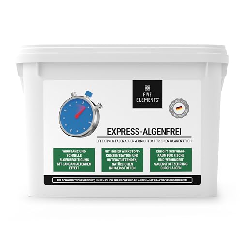 FIVE ELEMENTS® Express-Algenfrei | hochwirksamer Fadenalgenvernichter für einen klaren und gesunden Teich | Granulat | 4,5 kg von FIVE ELEMENTS