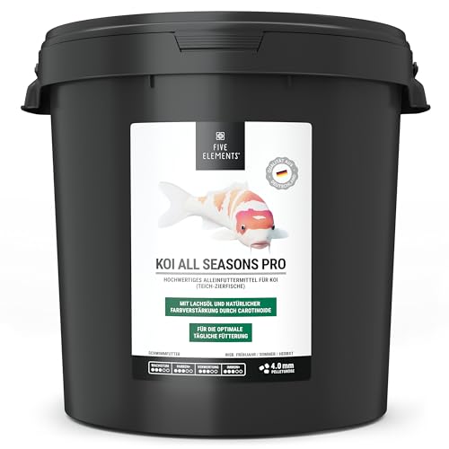 FIVE ELEMENTS® Koi All Seasons Pro | 8,4 kg | hochwertiges Futter für Koi | ideal für Herbst | Lachsöl | Carotinoide zur natürlichen Farbverstärkung von FIVE ELEMENTS