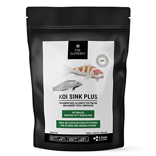 FIVE ELEMENTS® Koi Sink Plus | 1,4 kg | optimal als Herbst-Futter | sinkendes Koi-Futter | hochwertige Inhaltsstoffe von FIVE ELEMENTS