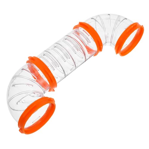 FIXOSHEE 1 Satz Hamsterpfeife Käfigtunnel Selber Bauen Hamsterröhren Rattenkäfig Außen Hamsterkäfig Außen DIY Externer Hamster Hamsterrohr Aus Kunststoff Hamsterrohrverbinder Orange Abs von FIXOSHEE