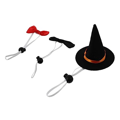 FIXOSHEE 1 Satz Hexenhut Für Haustiere Halloween-Haustier-Fliege Neuheit Haustierhut Haustier-Vampir-kostüm Katzen-Haustier-Zauberer-kostüm Halloween-Haustier-Outfit Haustier-hexenhut Stoff von FIXOSHEE