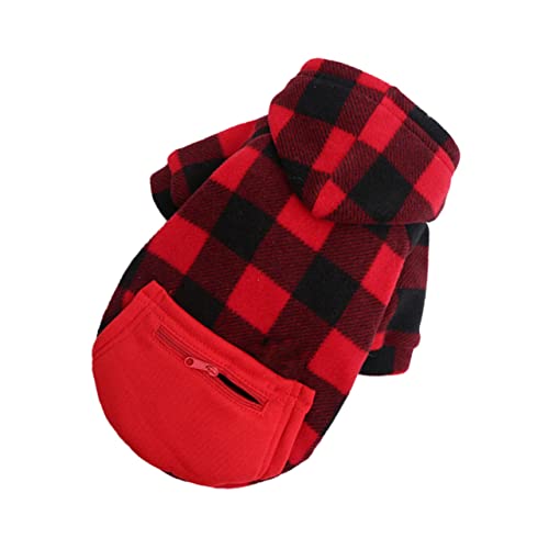 FIXOSHEE 1stk Haustier Mantel Haustierkleidung Welpenweihnachtspyjama Warme Hundemäntel Wintermantel Weihnachtskostüm Für Haustiere Weihnachtshaustierbekleidung Warme Hundejacke Polyester von FIXOSHEE