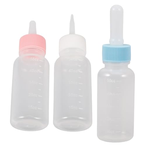 FIXOSHEE 3St PET-Flasche Kätzchenflasche zum Stillen Haustierfütterung Hund wasserflasche welpenfläschchen Haustierflasche Katzenmilchflasche kleine Babyflasche Futterflaschen Silikon von FIXOSHEE