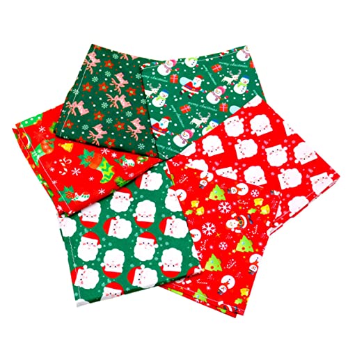 FIXOSHEE 6 Stück Haustier Dreieckshandtuch Weihnachts Hundehalstuch Haustier Weihnachtsschal Hunde Weihnachtslätzchen Haustier Kostüm Zubehör Haustier Kostüm Bandana Weihnachts von FIXOSHEE