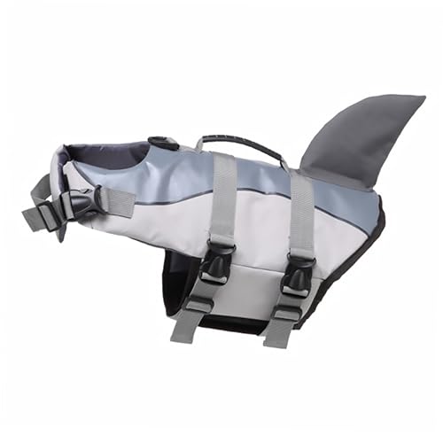 FIXOSHEE Haustier-Badeanzug Westen zum Bootfahren Weste zum Schwimmen Welpenleben Hunde schwimmweste schwimmwesten für Hunde Schwimmweste für Welpen Lebensretter für Welpen Polyester Grey von FIXOSHEE