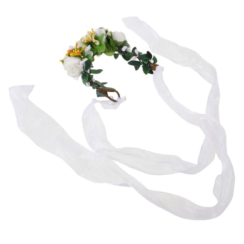 FIXOSHEE Katzenkopfbedeckung Hundeblumenstirnband Blumen-Katzenhalsband-Dekor schönes Hundehalsband Blumenhalsband für Katzen Blumenhalsband für Haustiere Hundekostüm Stoff von FIXOSHEE