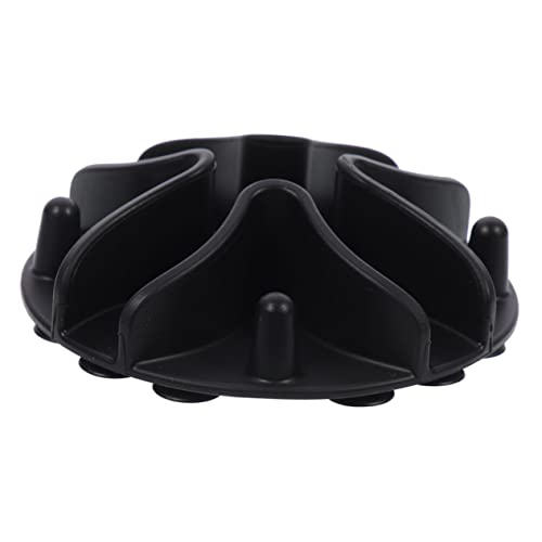 FIXOSHEE langsamer Zubringer Hunde kotbeutel hundekot essenbox Boden Hundenapf Langsames Einsetzen Hundenapfeinsatz Pet Bowl Slow Feeder Verlangsamung des Hundenapfs Kieselgel Black von FIXOSHEE