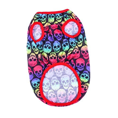 Haustier Hund Pullover Kleine Hundekleidung Halloween-Dekorationen Für Haustierkostüme Skelett Kostüm Pullover Für Hunde Klein Kleiner Hund Welpenkleidung Colorful Reine Baumwolle FIXOSHEE von FIXOSHEE