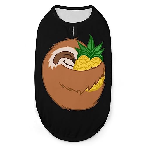 Faultier-Kiefer-Hundehemd, Sommer-T-Shirt für Haustiere, weiches, ärmelloses Tanktop, Haustierkleidung, formelle Kleidung für Welpen und Katzen, Größe M von FJQWKLF