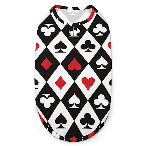 Hundehemd mit Poker-Aufdruck, Sommer-T-Shirt für Haustiere, weiches, ärmelloses Tanktop, Haustierkleidung, formelle Kleidung für alle Welpen und Katzen, XX-Large von FJQWKLF