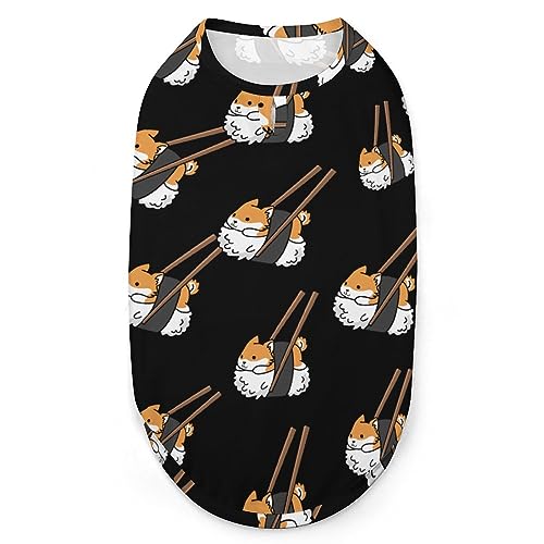 Lustiges Sommer-T-Shirt für Hunde, Ushihiba Inu, weiches, ärmelloses Tanktop, Haustierkleidung, formelle Kleidung für alle Welpen und Katzen, Größe XX-Large von FJQWKLF