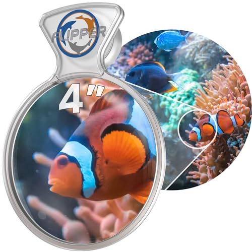 Flipper DeepSee 10,2 cm Viewer – Filter klare Linse und magnetische Lupe für Aquarien – Aquarium-Lupe für Korallenriff-Aquarium – magnetische Lupe ideal für Fotografie – transparent von FL!PPER