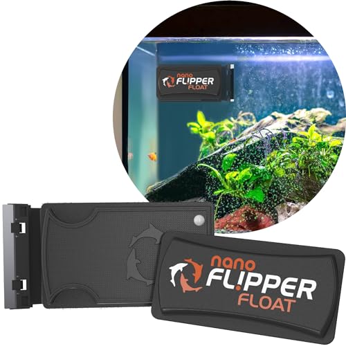 FL!PPER Flipper Cleaner Float,2-in-1 schwimmender magnetischer Aquarium-Glasreiniger,Fisch Tank Algenreiniger,Scrubber & Scraper Aquarium Reinigungswerkzeuge,Schwimmender Fisch Tank Reiniger Nano von FL!PPER