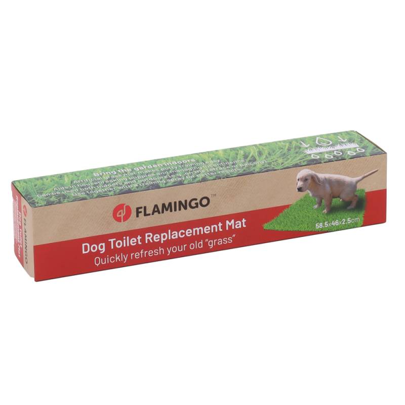 FLAMINGO Hundetoilette mit Kunstrasen - Ersatz-Rasenmatte von FLAMINGO