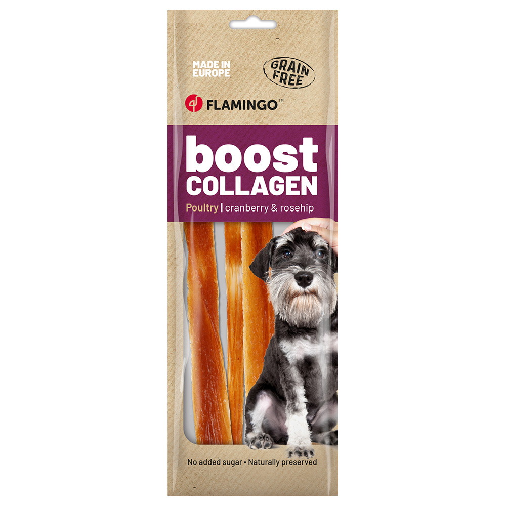 Flamingo Boost Collagen Streifen mit Huhn - 60 g von FLAMINGO