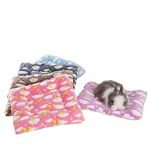 FLAdorepet Kleintier Meerschweinchen Hamster Bett Haus Winter Warm Eichhörnchen Igel Kaninchen Chinchilla Bett Matte Haus Nest Hamster Zubehör (Medium, zufällig) von FLAdorepet