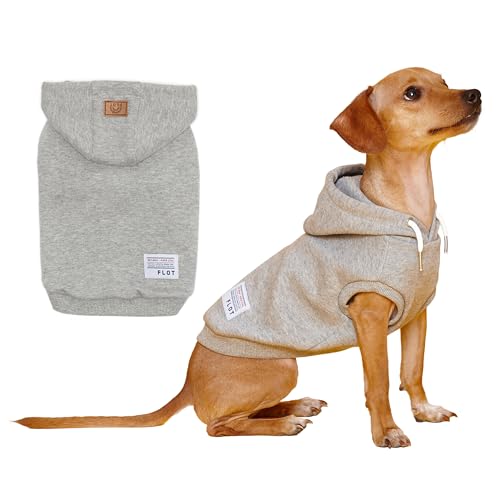 FLOT Ärmelloser Designer-Hoodie für Hunde, hochwertige Materialien, maßgeschneiderte Passform, Activewear für Hunde, einfarbig, trendig, entworfen und hergestellt in Korea, Größe L von FLOT