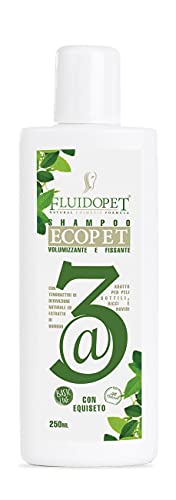 FluidoPet Shampoo EcoPet @ 3 volumengebend für Peli Locken, rauh und Typ Spitz-250 ml. von FLUIDOPET