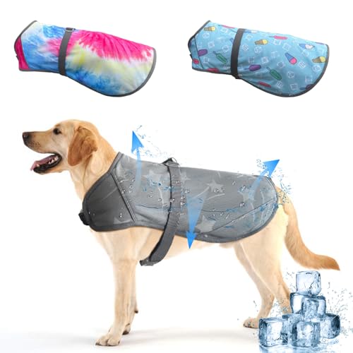 FLYING TAIL Hundemantel, leicht zu tragen, dünne Polsterung, Feuchtigkeit einweichen, Herbstsaison, Hundemantel, hält trocken und warm, dünne Jacke, mit Loch für Hundegeschirr (2XS, Eiscreme) von FLYING TAIL