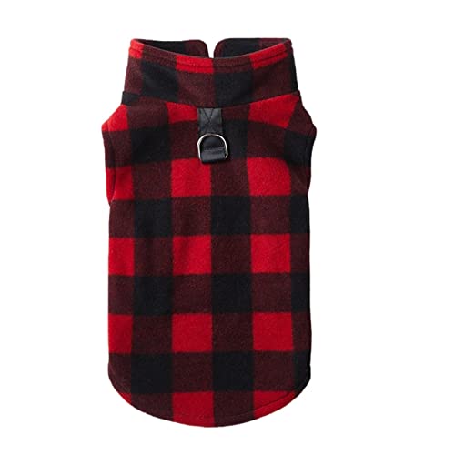 Fleece Hundeweste - Plaid Design Hundejacke Polar Fleece - Hundepullover Haustier Kleidung, Warme Weiche Ärmellose Hundejacke, Geschenke für Hundeliebhaber Lear-au von FOCCAR