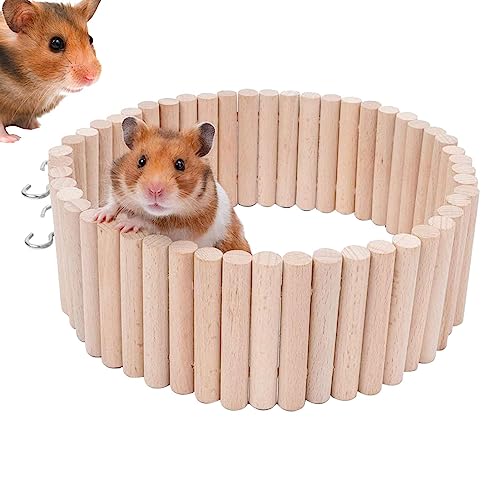 Hamster Holzleiter | Holz 2-in-1 Käfig Biegbare Leiter Kauspielzeug - Harmloses Holzspielzeug & Käfigzubehör Kletterleiter & Zaun Bundle für Hamster, Maus, Chinchilla, Reptilien Foccar von FOCCAR