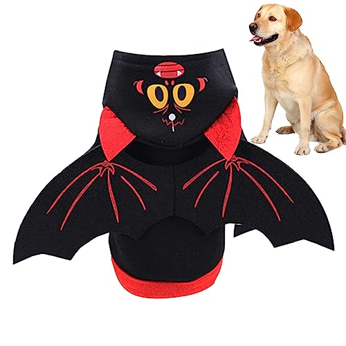 Haustier Fledermausflügel Kleidung | Halloween Katze Fledermaus Flügel Anzug Kostüm für Haustier Hund | Weiche Haustier Fledermaus Flügel Halloween Outfits für Cosplay, Halloween Haustier Fledermaus von FOCCAR