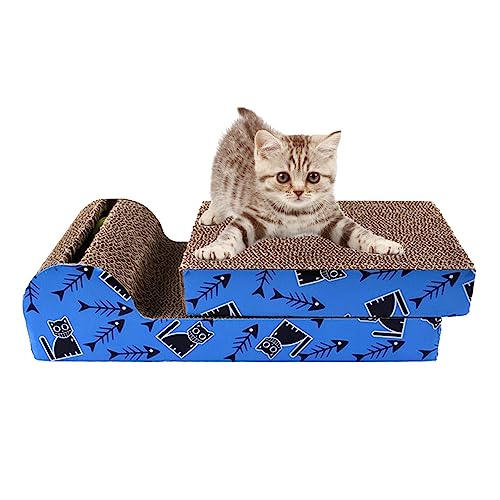 Kratzbrett für Katzen, langlebiges Loungebett, Katzenkratzer für Kratzbäume und Pads, Katzenkratzbaum aus Karton für Kratzbäume für Indoor-Katzen, Katzenkratzer und Papp-Katzenkratzer Foccar von FOCCAR