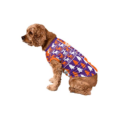 FOCO Clemson Tigers NCAA Busy Block Hundepullover, Größe XS von FOCO