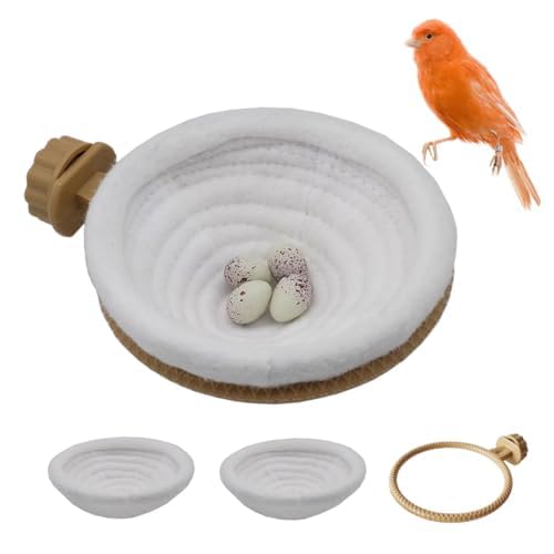 FOIBURELY Vogelnest-Set für Kanarienvögel, Finken, Papageien, Kunststoff, 11,4 cm von FOIBURELY