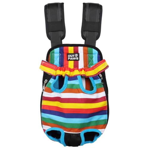 FOIMAS Haustier-Rucksack (mittelgroß, bunte Streifen) von FOIMAS