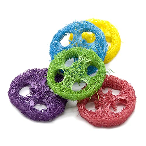 20pcs Hamster Kaut Spielzeug Zähne Mahlen Natürliches Loofah Spielzeug Für Kleine Tierische Hamster Chinchilla Kaninchen Zufällige Farbe von FOLODA