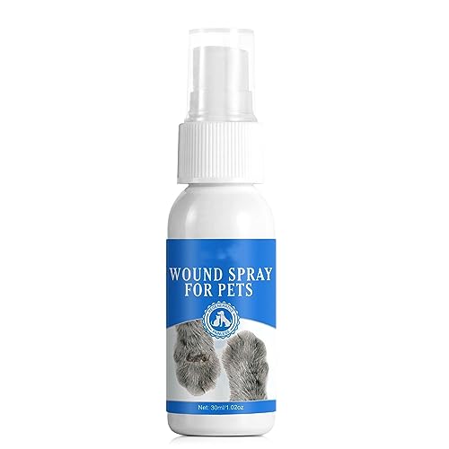 FOLODA 30 ml Hundespray Verbandspflaster Haustier Kätzchen Welpen Wundheilung Flüssigkeitsspray Wasserdicht Atmungsaktiv Haustierbedarf Haustier Wundspray für Katzen Haustier Wundspray für Hunde von FOLODA