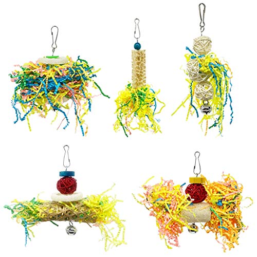 FOLODA 5 Teiliges Vogel Spielzeug Papageien Kaut Rattan Spielzeug Futterspielzeug Für Sittiche Liebe Vögel Grübchen Papageienspielzeug Für Große Vögel Futtersuche FOLODA 5 Teiliges Vogel Spielzeug Papageien Kaut Rattan Spielzeug Futterspielzeug Für Sittiche Liebe Vögel Grübchen Papageienspielzeug Für Große Vögel Futtersuche von FOLODA