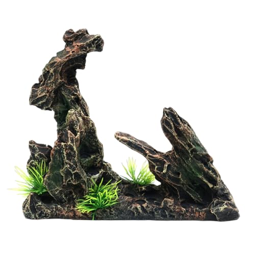 FOLODA Harz Steingarten Terrarien Dekoration Aquarium Landschaft Aquarium Dekoratives Modell Statue Bürotisch Ornament von FOLODA