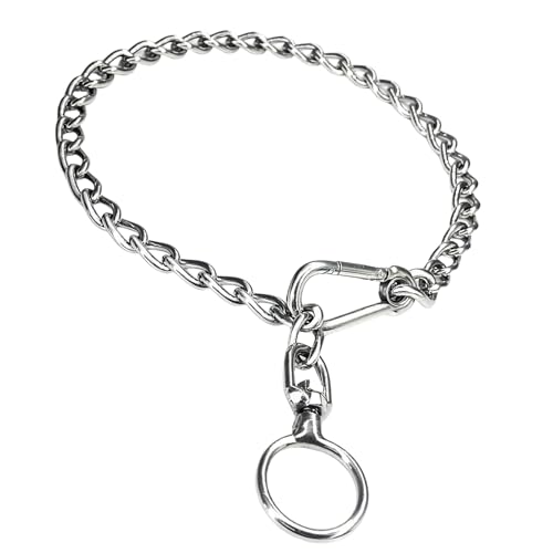 FOLODA Hundehalsband Aus Metall Für Große Hunde Schwere Kette Hundehalsband Aus Metall Für Training Verstellbares Gehen Verstellbares Halsband von FOLODA