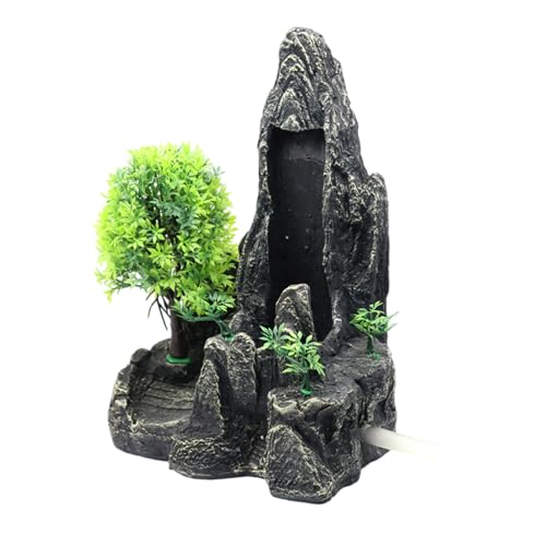 FOLODA Landschaft Berglandschaft Aquarien Dekorationen Für Aquarien Terrarium Garnelen Wasserfall Große Baumschmuck von FOLODA