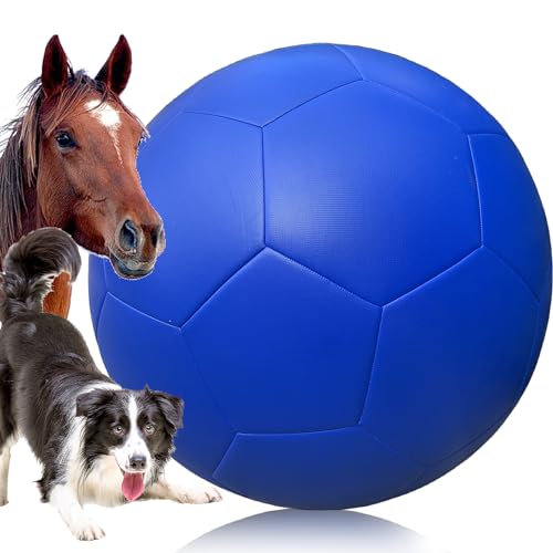 FOMAOGO Herding Ball für Hunde, 45,7 cm, Collie-Ball für Blue Heelers, Australian Shepard, Rinder, Hund, Pferdebälle, großer Ball für Hunde, Hundehüttenball für Pferde, Hundespielzeug, Geschenke, Blau von FOMAOGO