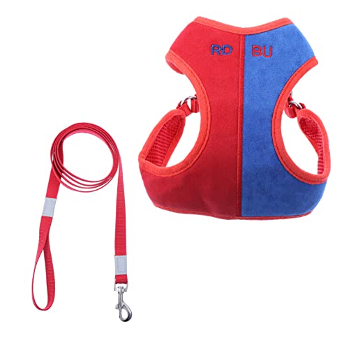 FOMIYES Elegant Pet 2-in-1 Hunde-/katzenleine Aus Netzstoff und Wildleder für mit Haustieren Rot XL von FOMIYES