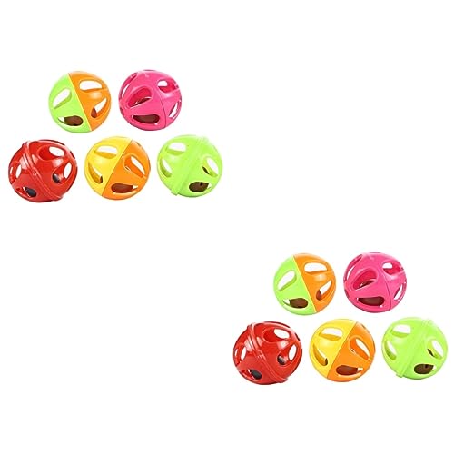 FOMIYES 100 STK Pet-Ball-Spielzeug Katzenspielzeug interaktiv Rundes Spielzeug Katzenbälle Spielzeuge Glockenballspielzeug für Haustiere Katzenglocke Ballspielzeug runden Glocke Kugel von FOMIYES