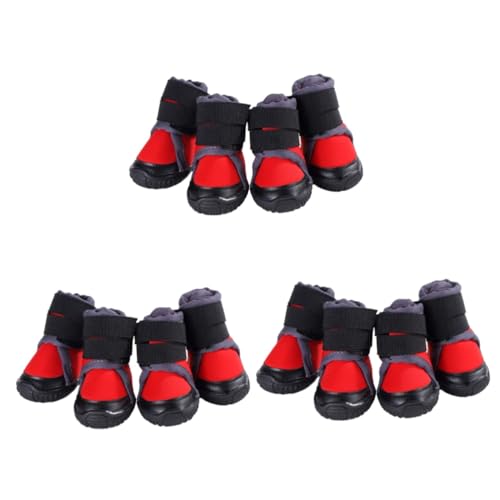 FOMIYES 3er-Sets Haustierschuhe Warme Outdoor-Schuhe Für Hunde – Größe 45 Hundeschuhe Greifer 4 Stück X 3 von FOMIYES