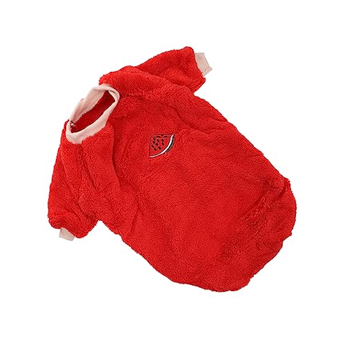 FOMIYES 1stk Kleidung Für Haustiere Fleece-Mantel Ausgestopfter Welpe Haustier Warme Kleidung Schlafanzug Aus Baumwolle Für Mädchen Kätzchen-Outfit Wollhemd Wintermantel Polyester Hündchen von FOMIYES