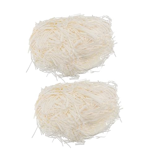 FOMIYES Haustier Bettwäsche 2 Pcs Beige Hamster Papier Späne Nest Papier Fetzen Hamster Zubehör Komfortable von FOMIYES