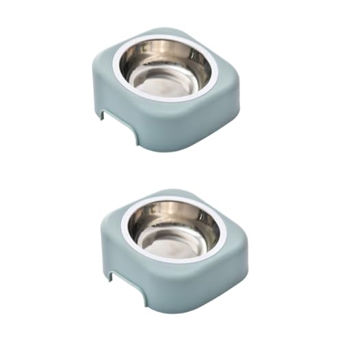 FOMIYES 2 Sets Hals Haustier Schüssel Keramik Katzenfutter Feeder Stand Wasser Feeder Katze Trinken Schüssel von FOMIYES