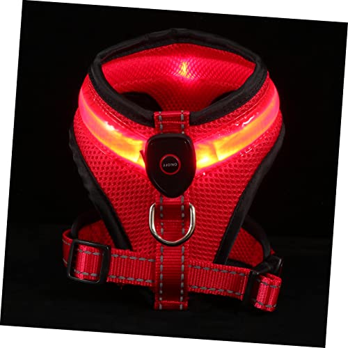 FOMIYES 2 Sätze Leuchtweste für Hunde atmungsaktive Weste für Haustiere Haustier schwimmt Kleider Tanktops USB Lade hundeweste Welpen leuchtende Weste Blitz LED einstellen Weste Anzug rot von FOMIYES