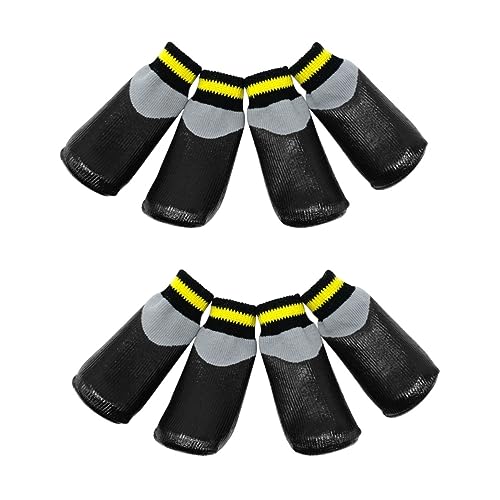 FOMIYES 2 Sets Hundeschuhe Hundestiefel Regenstiefeletten Schuhe Socken Für Hunde Gr. 7 Schwarz von FOMIYES