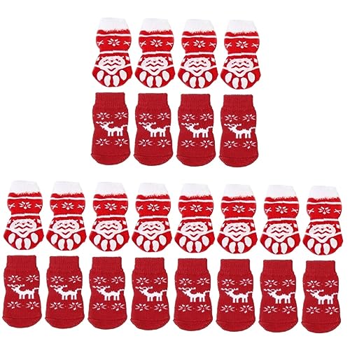 FOMIYES 3er-Sets Weihnachtssocken Für Haustiere Warme Baumwollsocken Für Hunde Und Katzen 8 Stück * 3 von FOMIYES